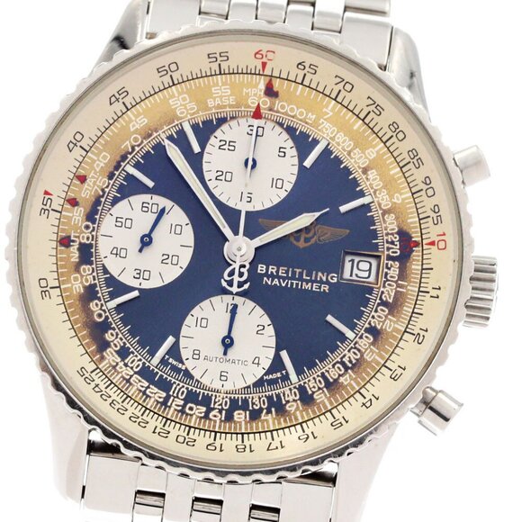 BREITLING Navitimer A13322 Chronograph Date Navy Dial Automatic Men's _879897 - Picture 1 of 6